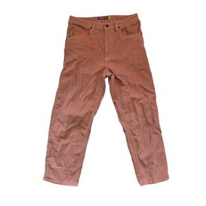 Empyre Men's Corduroy Pants Size 30 Pink Relax Loose Fit Skater 90s Y2K Wide Leg